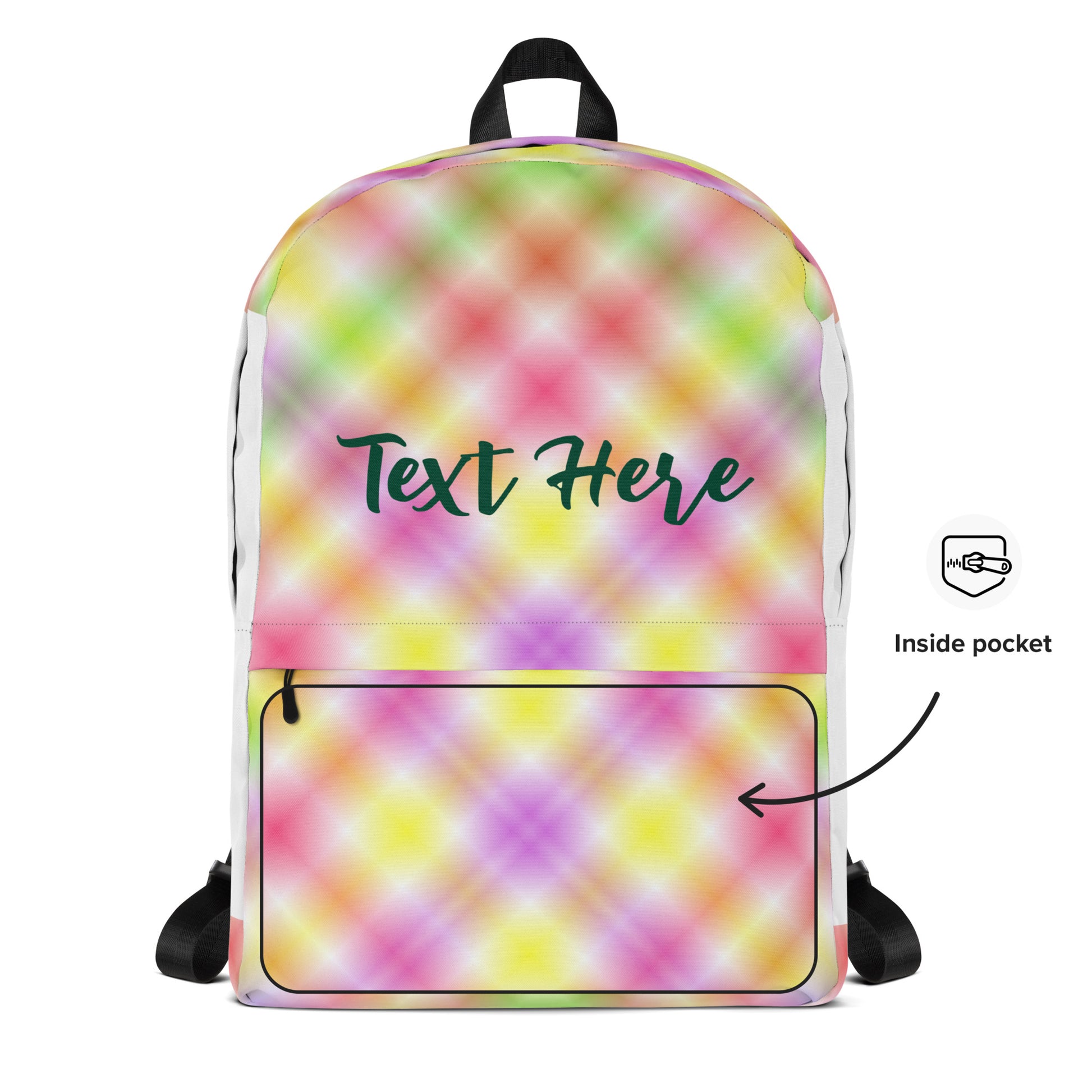Personalized Green Yellow Red Backpack