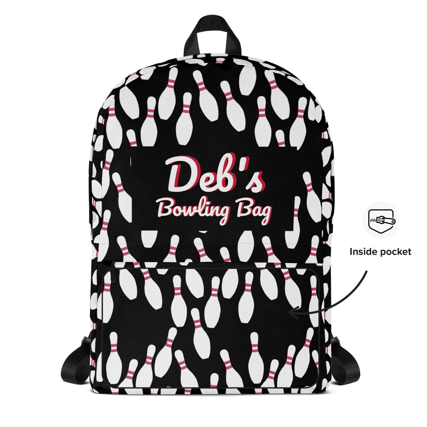 Personalized Bowling Pin Backpack