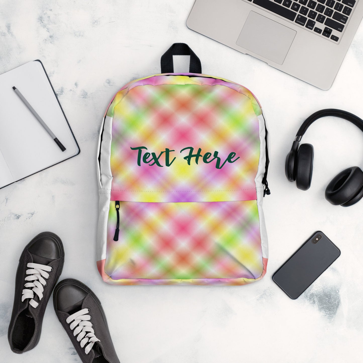 Personalized Green Yellow Red Backpack Default Title