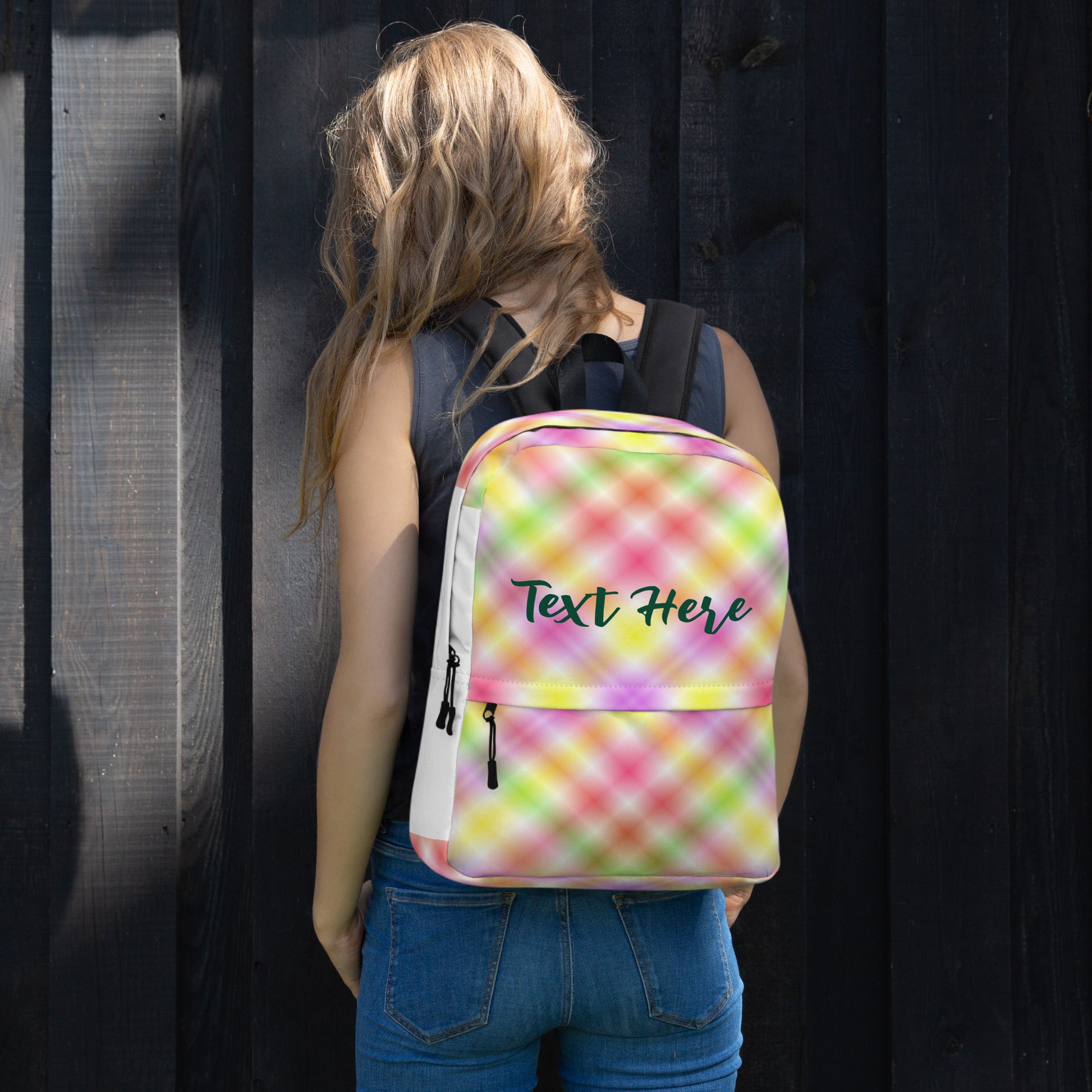 Personalized Green Yellow Red Backpack