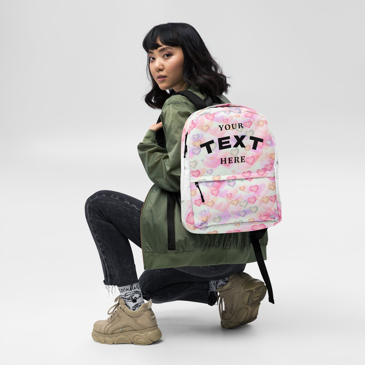 Watercolor Hearts Backpack