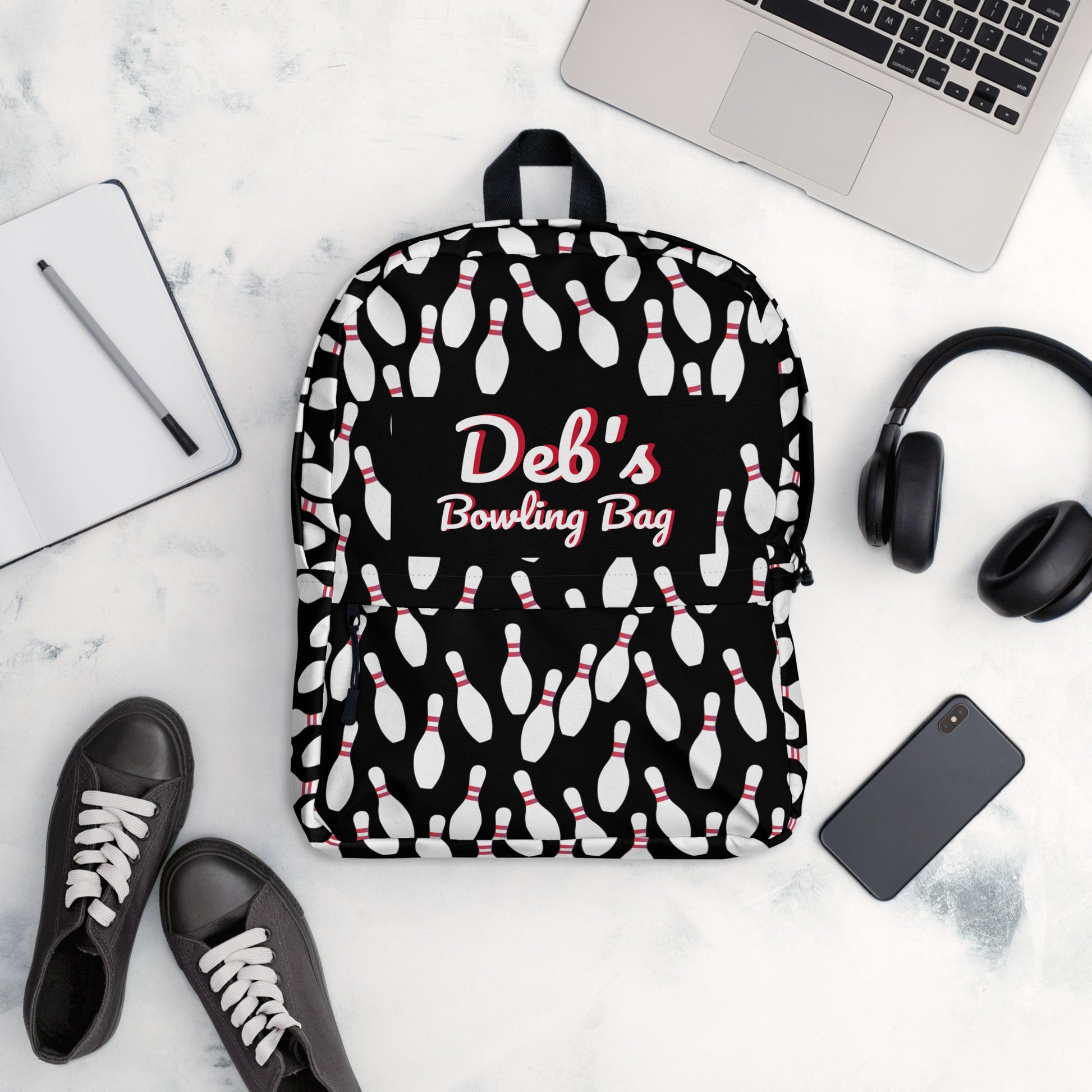 Personalized Bowling Pin Backpack