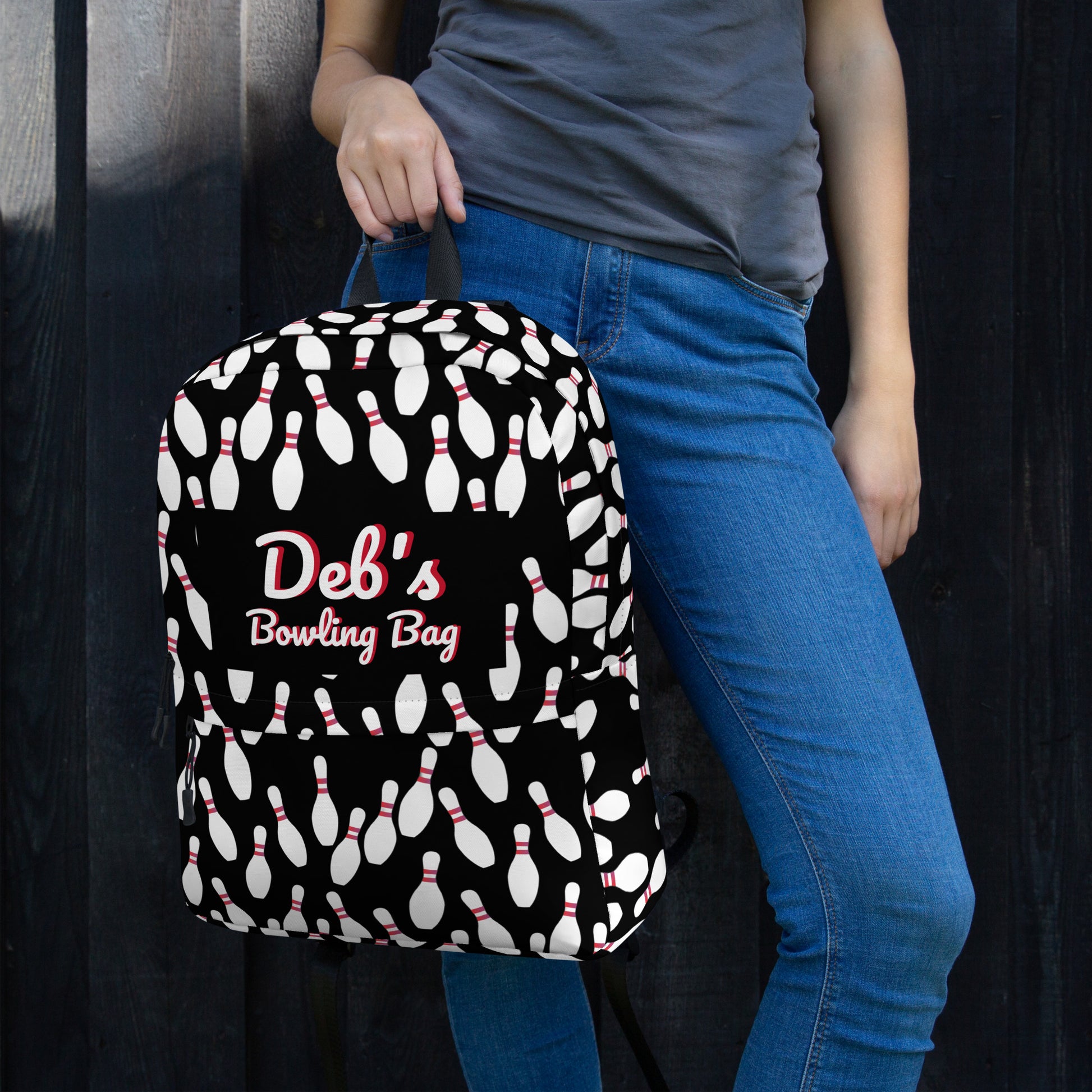 Personalized Bowling Pin Backpack