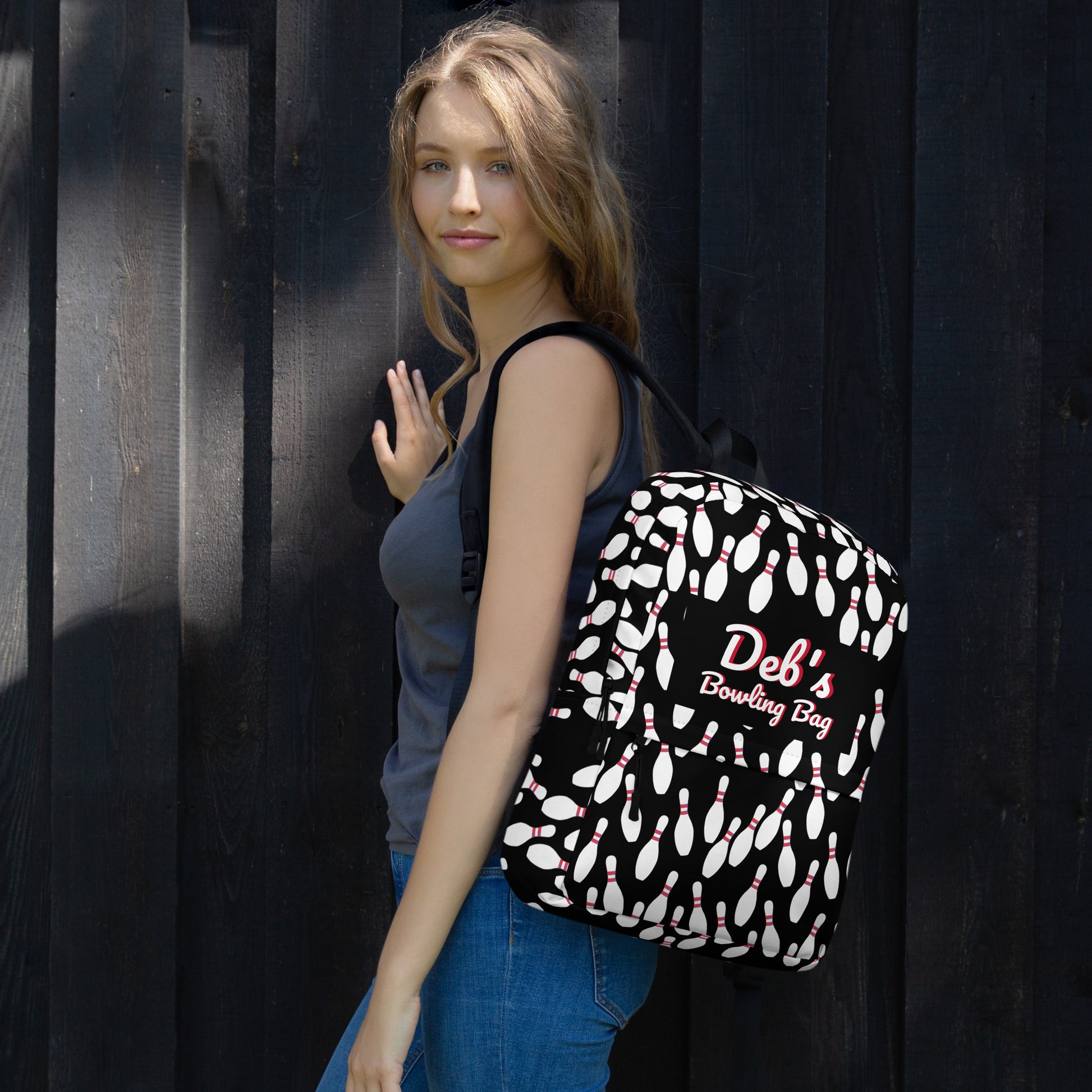 Personalized Bowling Pin Backpack