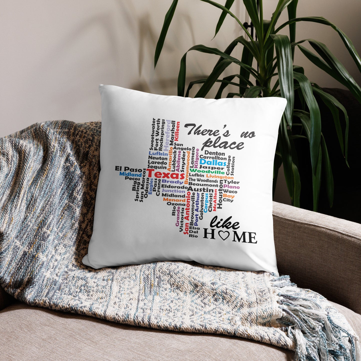 No place like home in Texas Basic Pillow 22″×22″