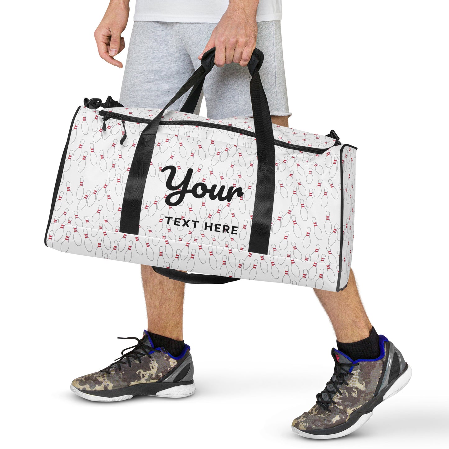 Personalized Bowing Pin Duffle Bag