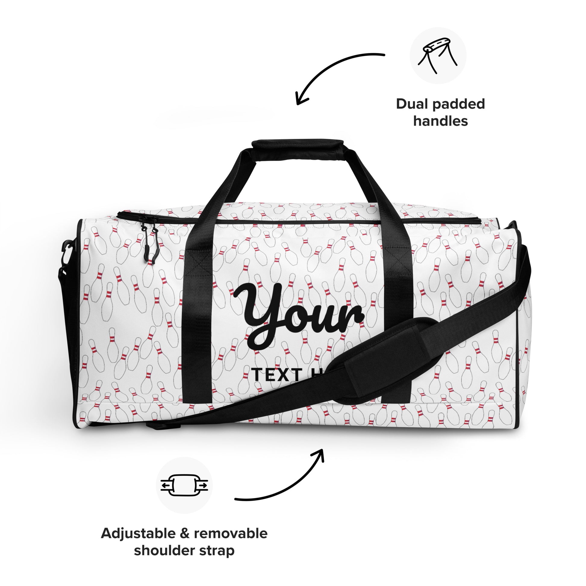 Personalized Bowing Pin Duffle Bag