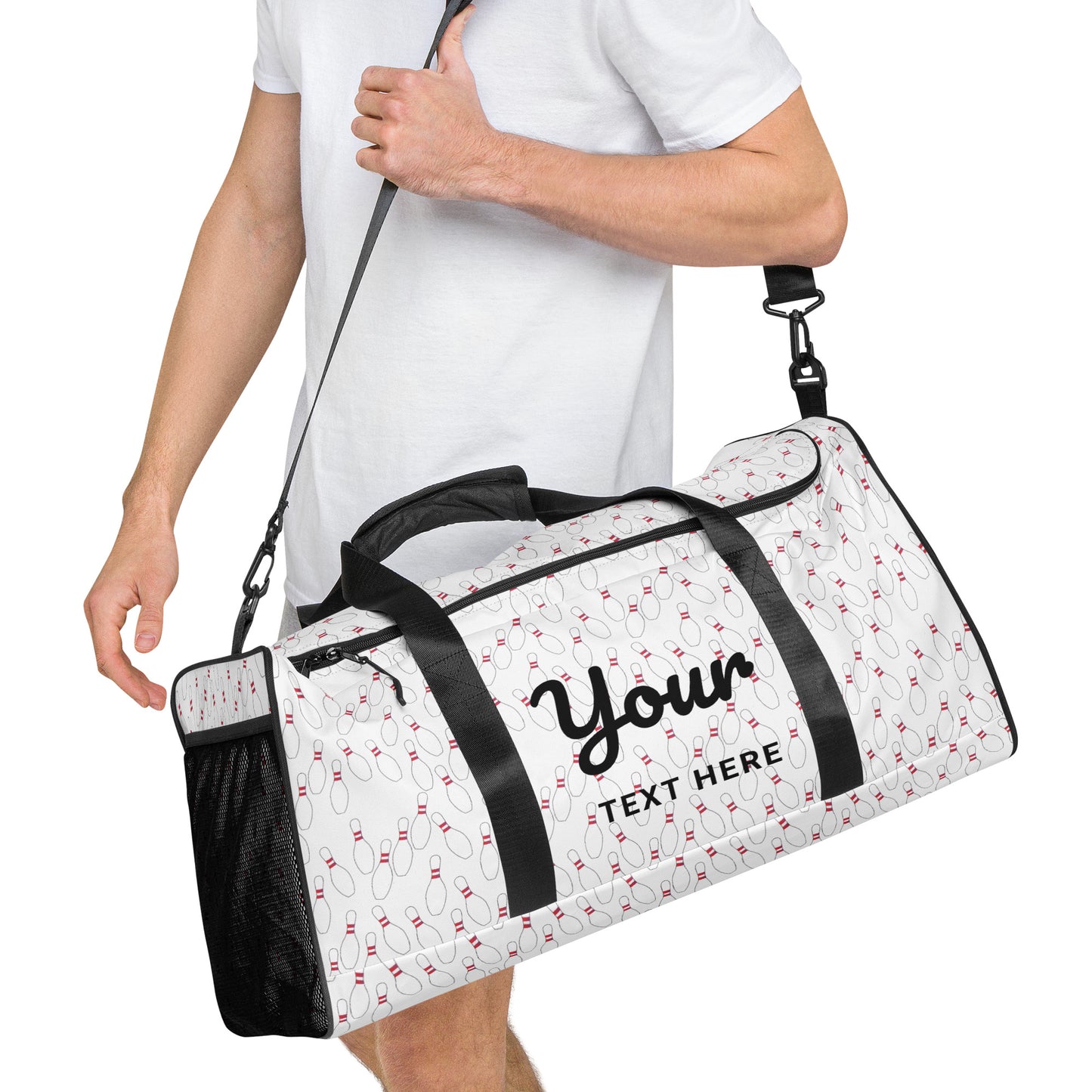 Personalized Bowing Pin Duffle Bag