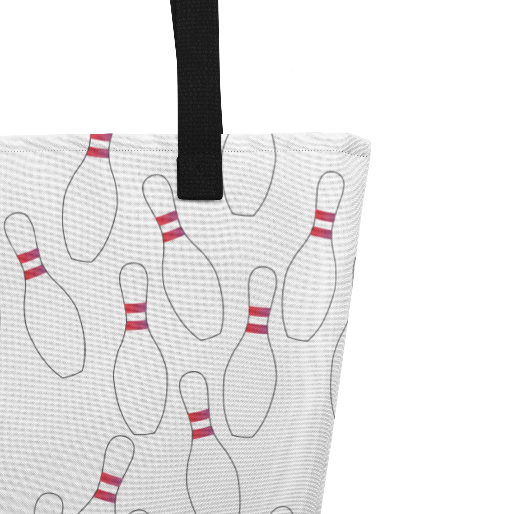 Bowling Pin All-Over Print Large Tote Bag