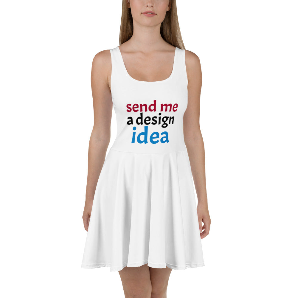 Personalized Skater Dress White