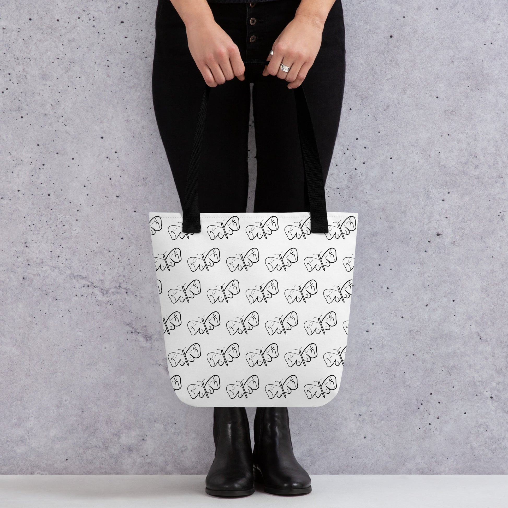Black and White Butterfly Tote bag