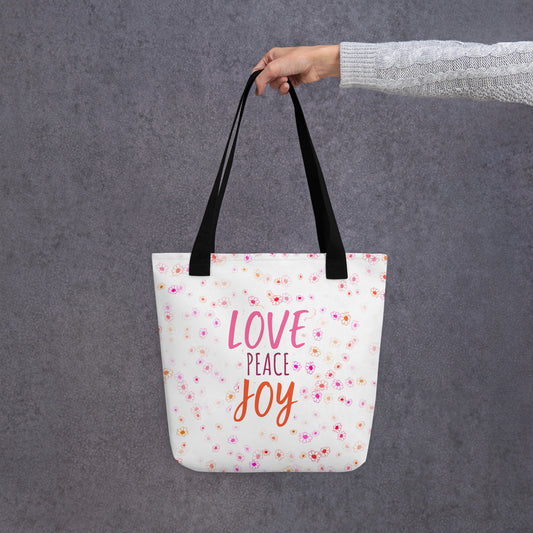 Love Peace Joy Tote bag Default Title