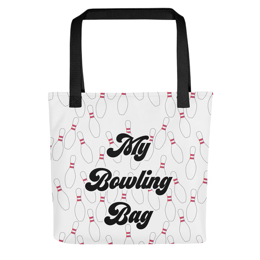 Personalized Bowling Pin Tote Bag