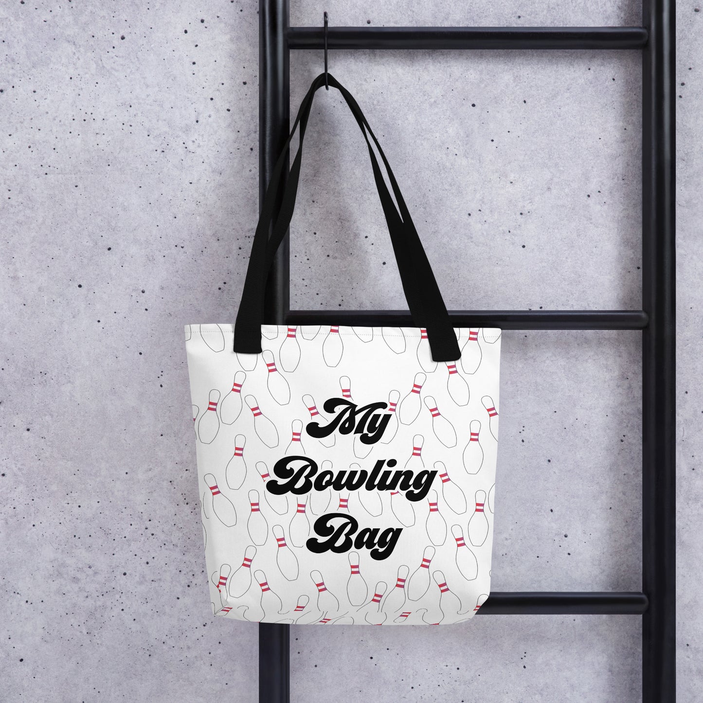 Personalized Bowling Pin Tote Bag