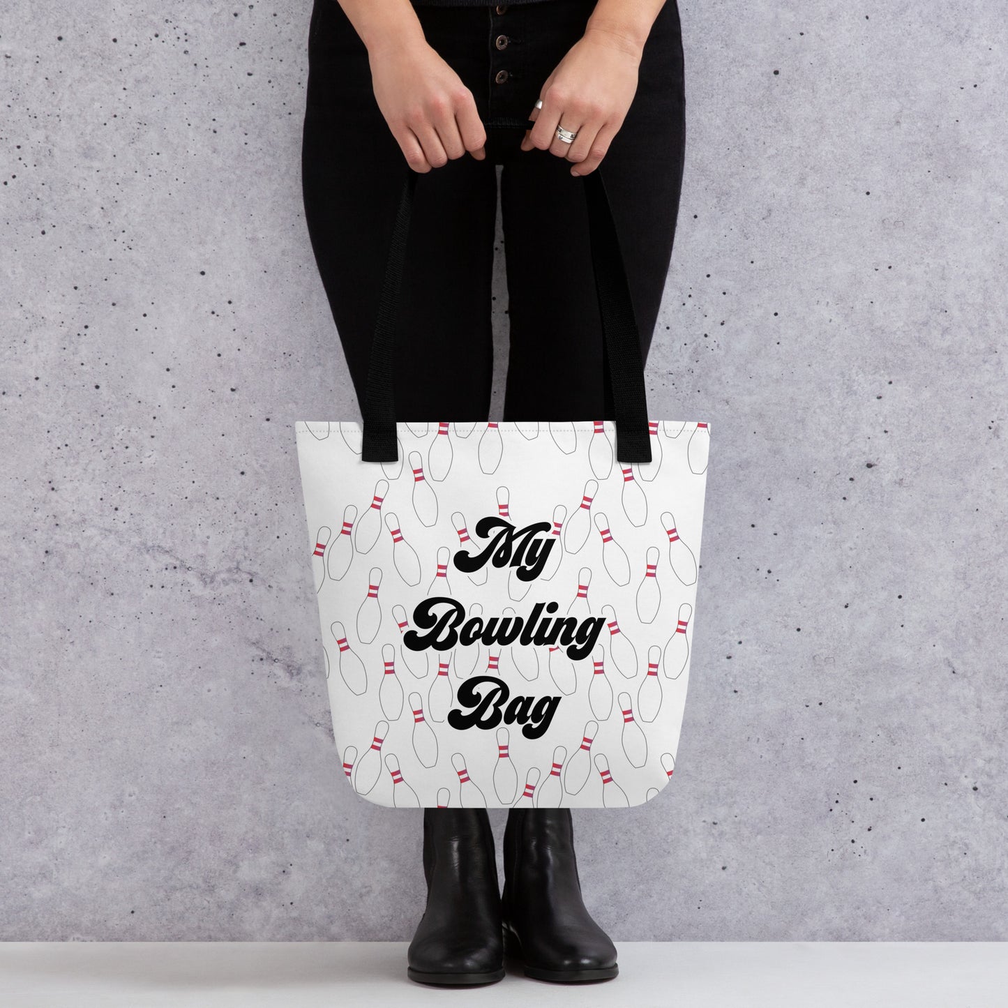 Personalized Bowling Pin Tote Bag