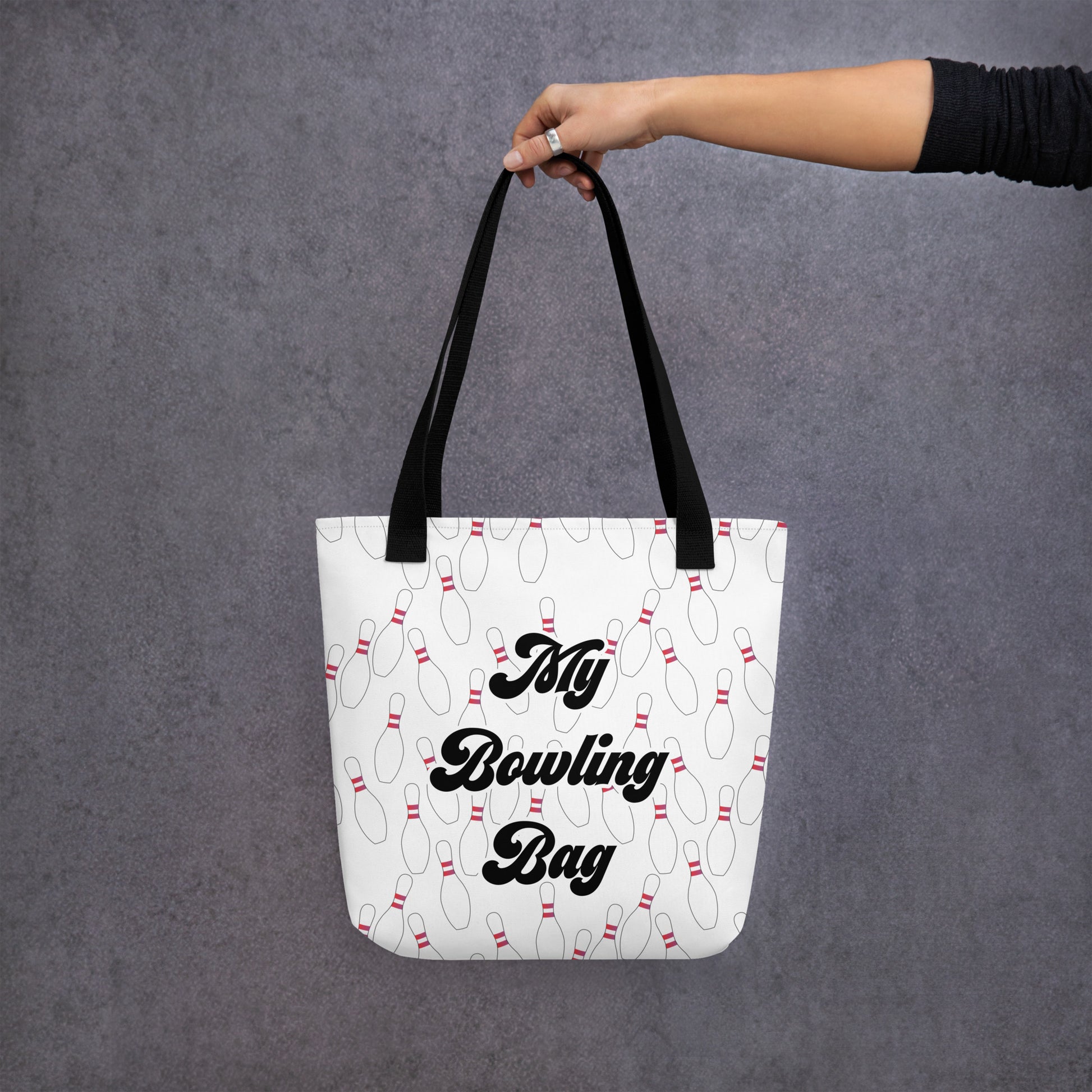 Personalized Bowling Pin Tote Bag