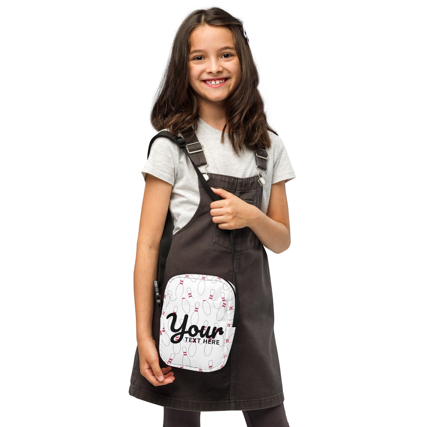 Bowling pin Utility crossbody bag personalized