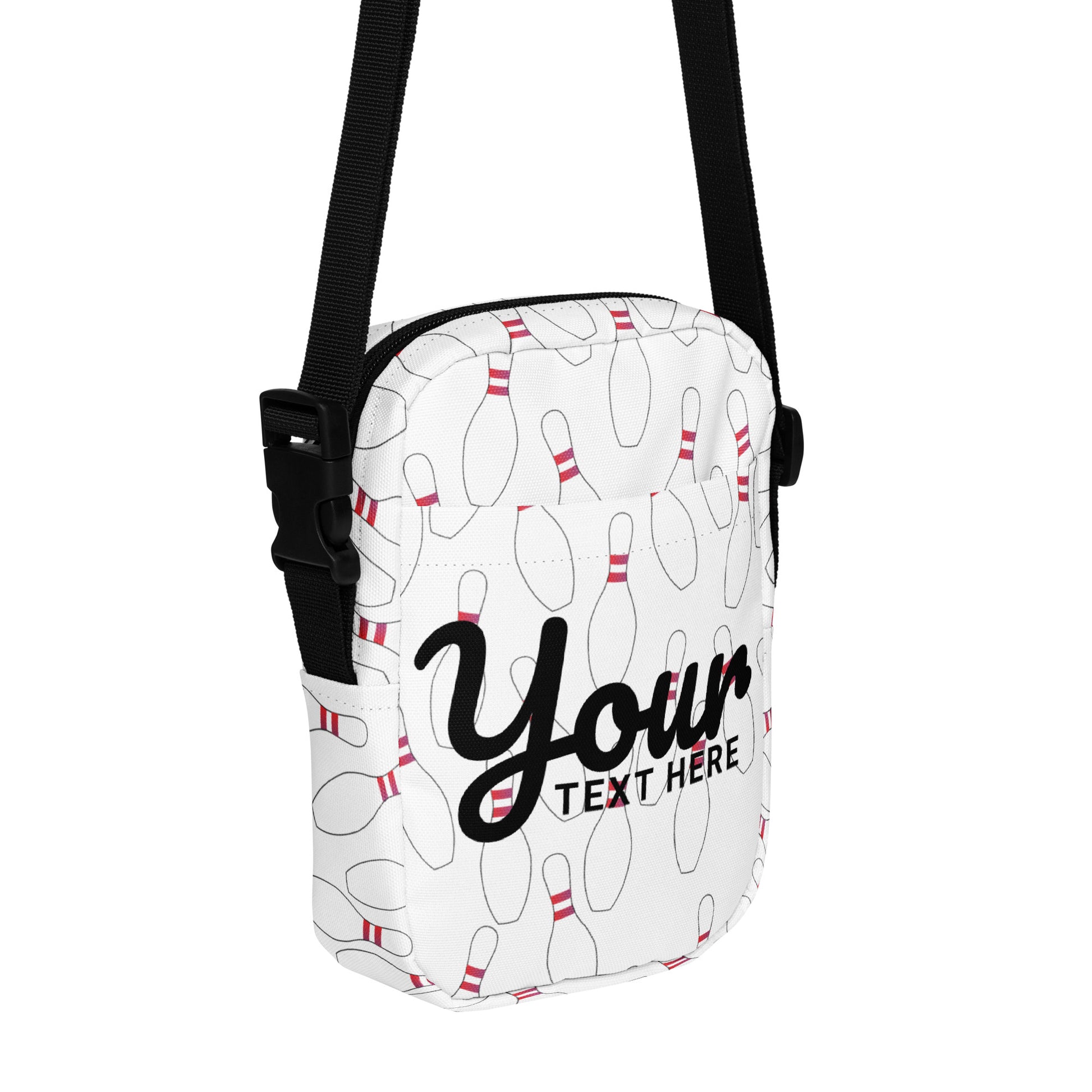 Bowling pin Utility crossbody bag personalized