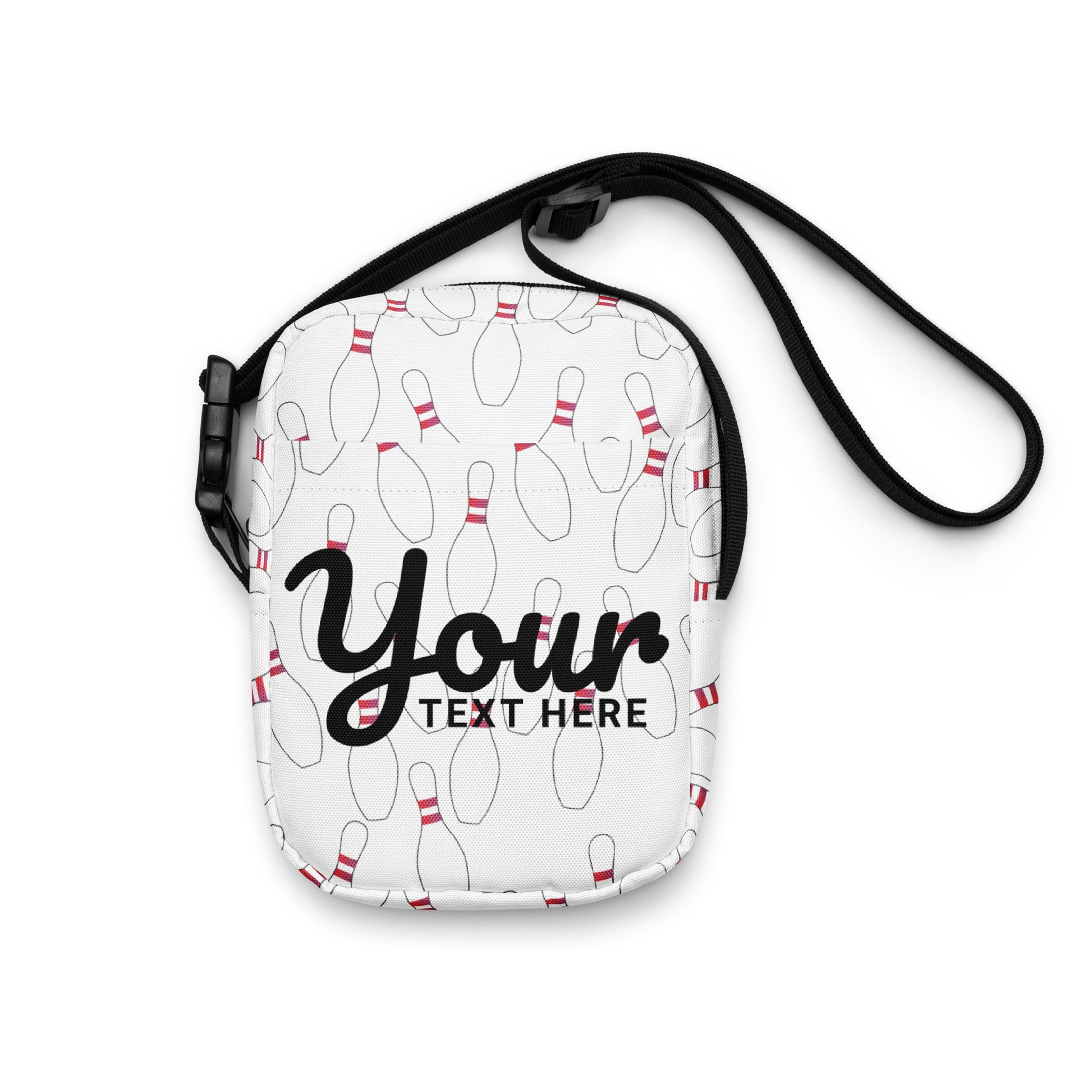 Bowling pin Utility crossbody bag personalized