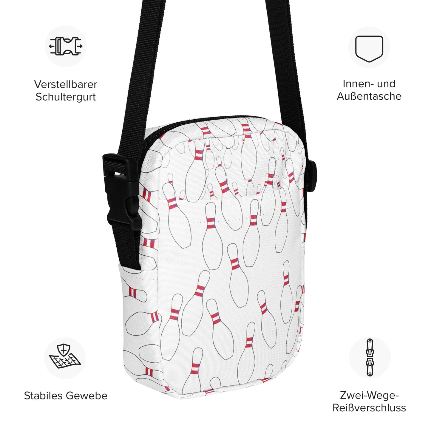 Bowling Pin Utility Crossbody Bag