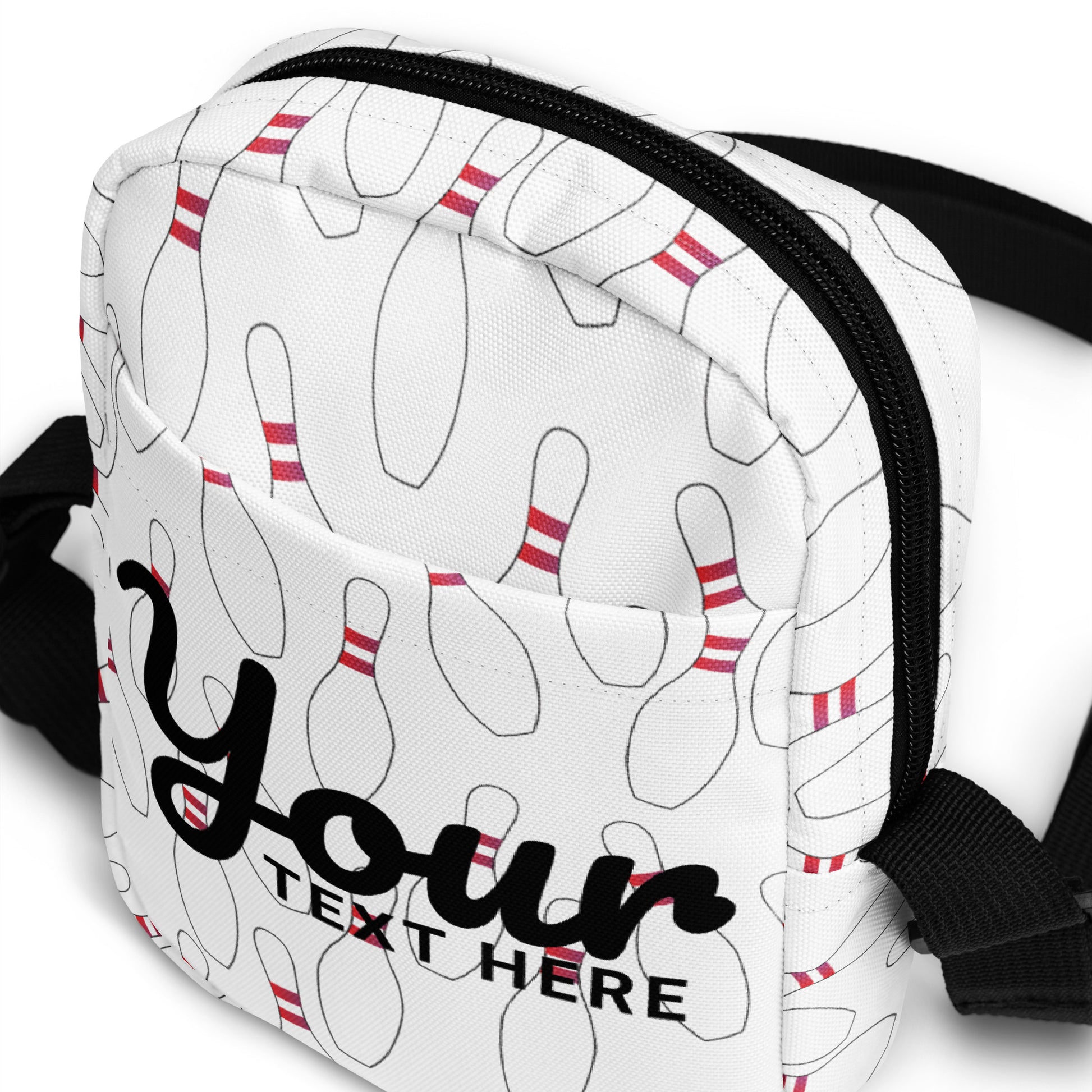 Bowling pin Utility crossbody bag personalized