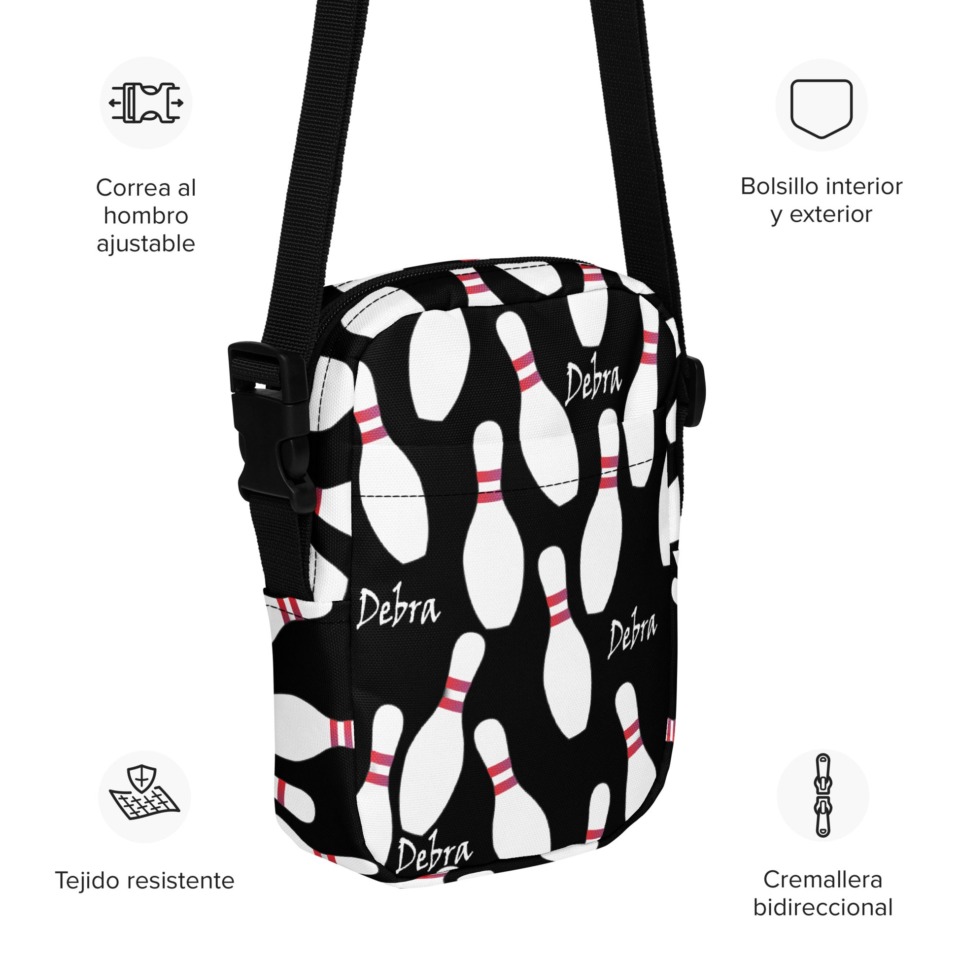 Bowling Pin Utility Crossbody Personalized Bag