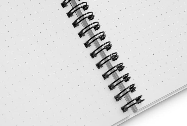 Green Yellow Red Pink Spiral Dotted Line Notebook
