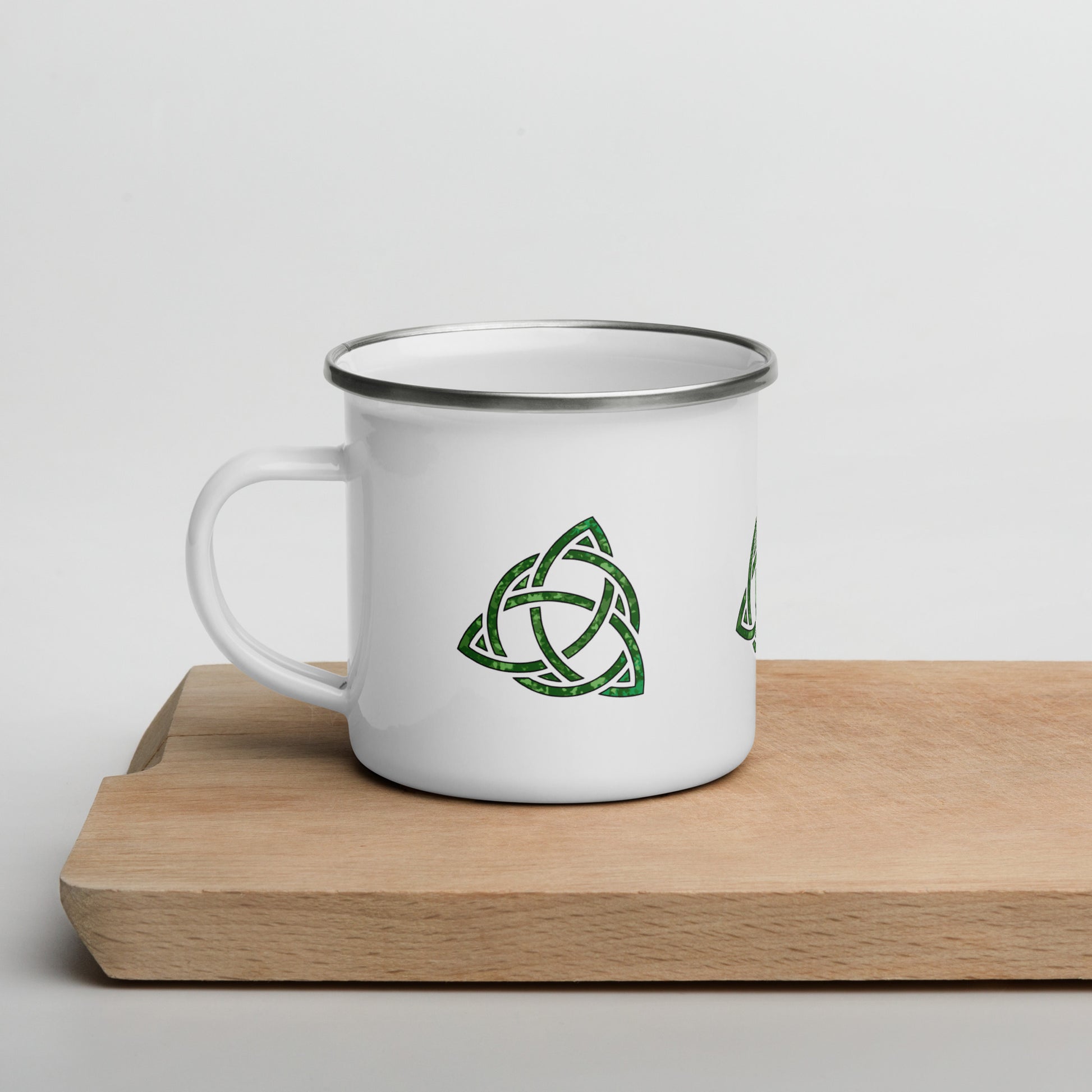 Celtic Trinity Large Knot Triquetra Enamel Mug