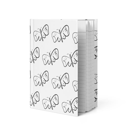 Black and White Abstract Butterfly Hardcover journal matte Default Title