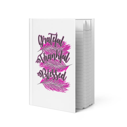 Thankful Grateful Blessed Pink Hardcover journal matte Default Title