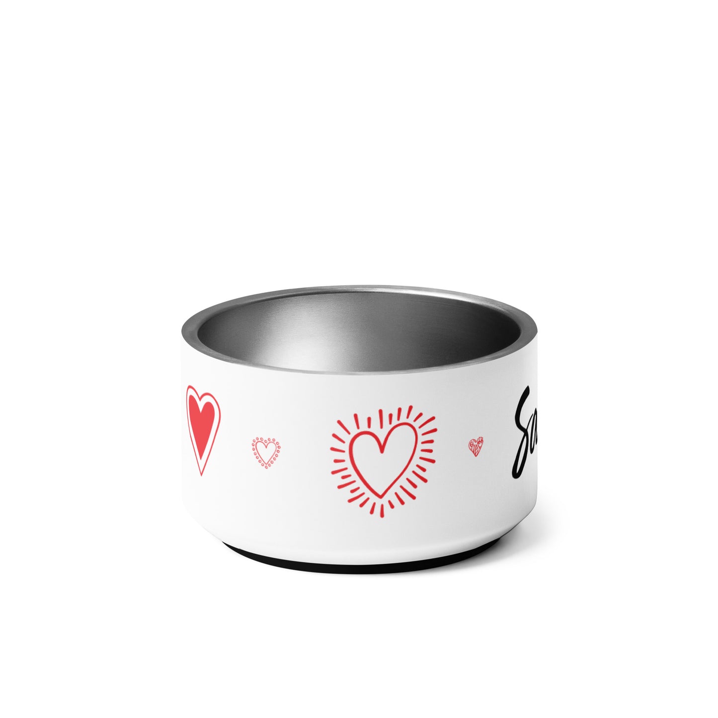Hearts Dog Pet Bowl