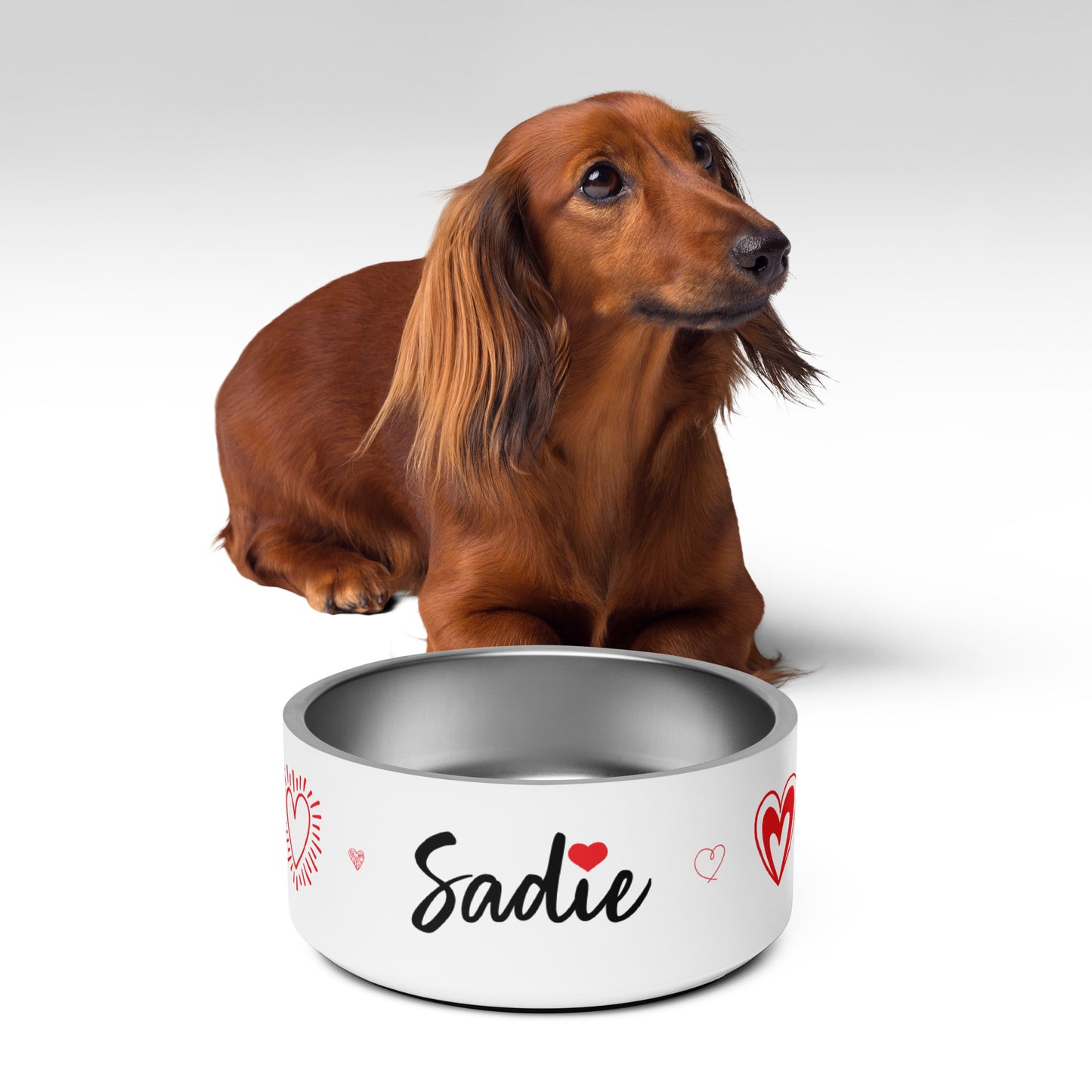 Hearts Dog Pet Bowl