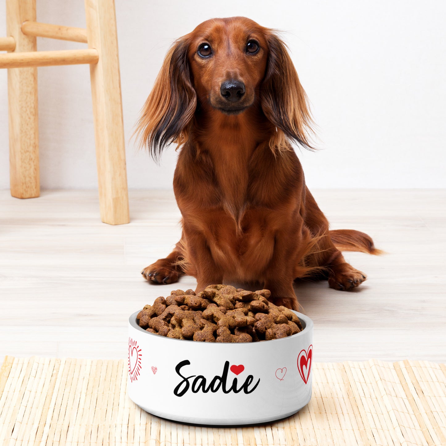 Hearts Dog Pet Bowl