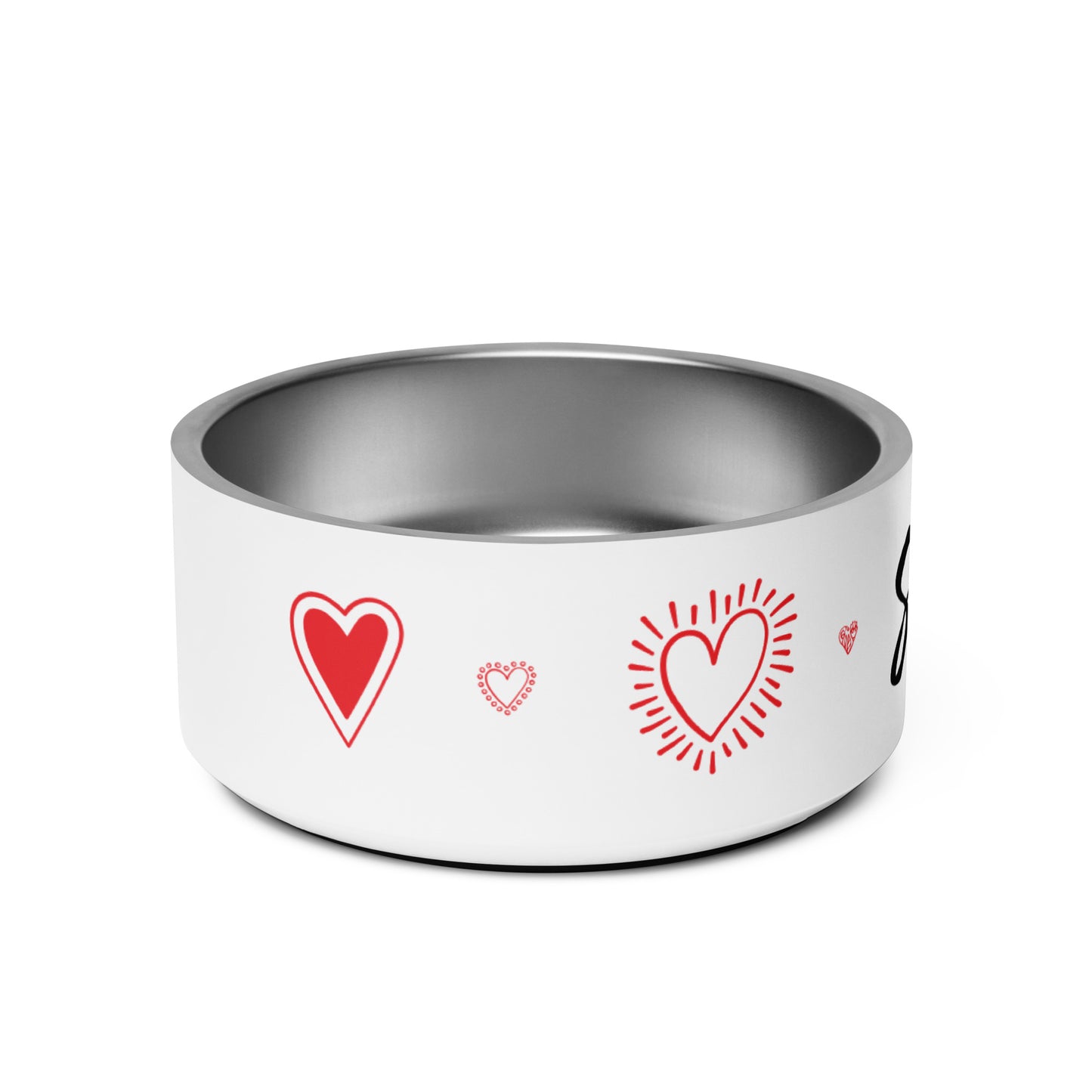 Hearts Dog Pet Bowl
