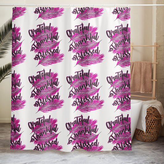 Thankful Grateful Blessed Pink Shower curtain Default Title