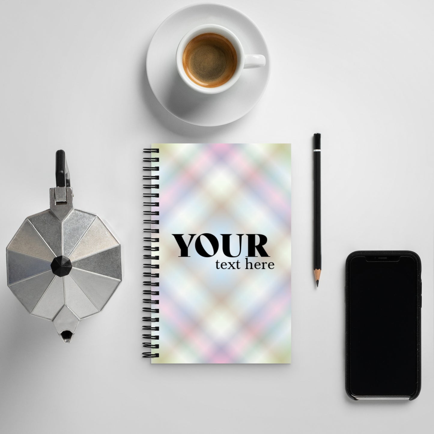 Pastel Spiral Dotted Line Notebook