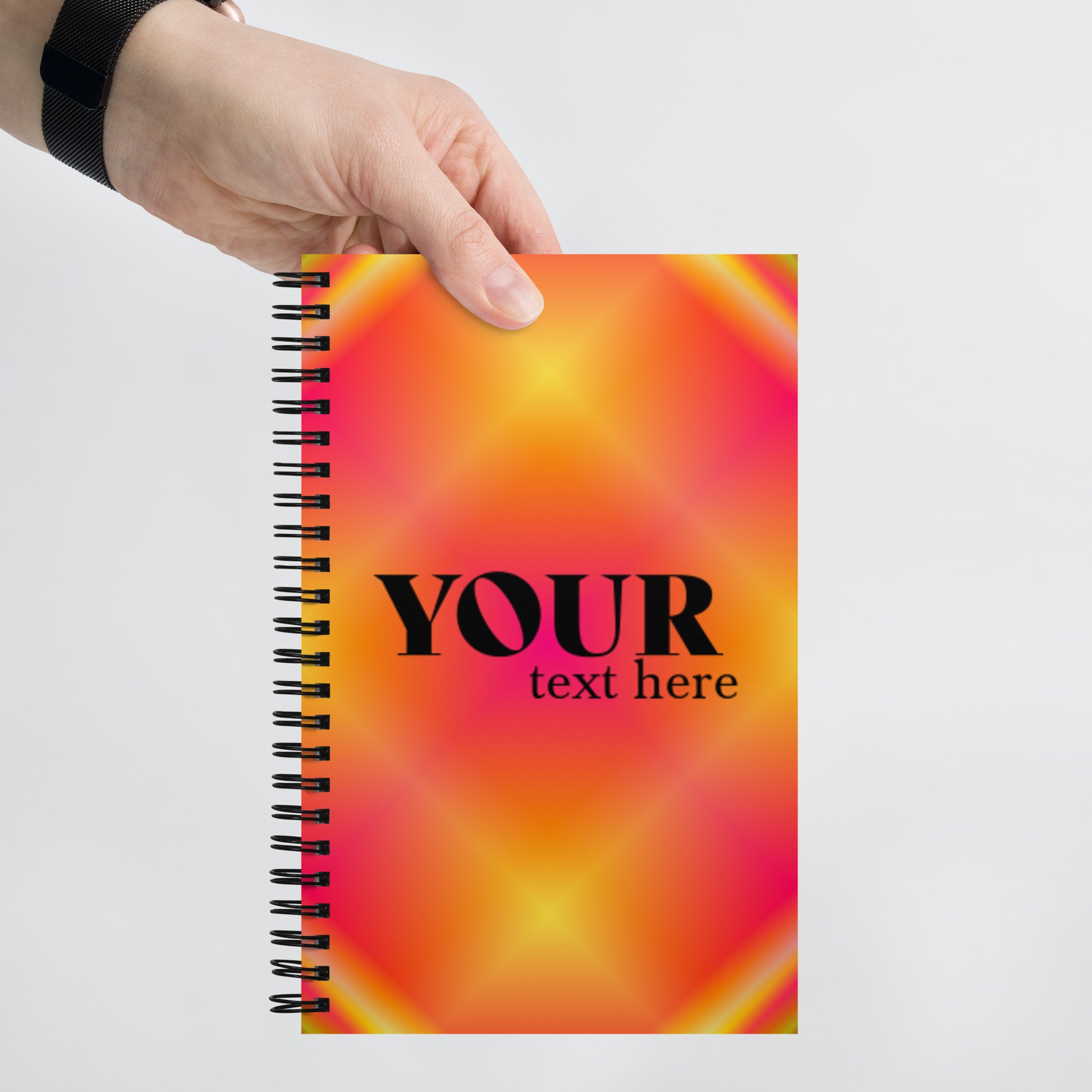 Orange Spiral Dotted Line Notebook