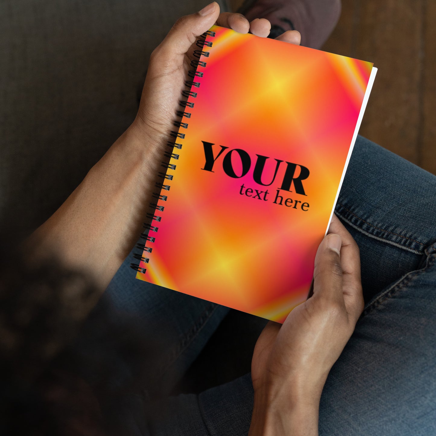 Orange Spiral Dotted Line Notebook