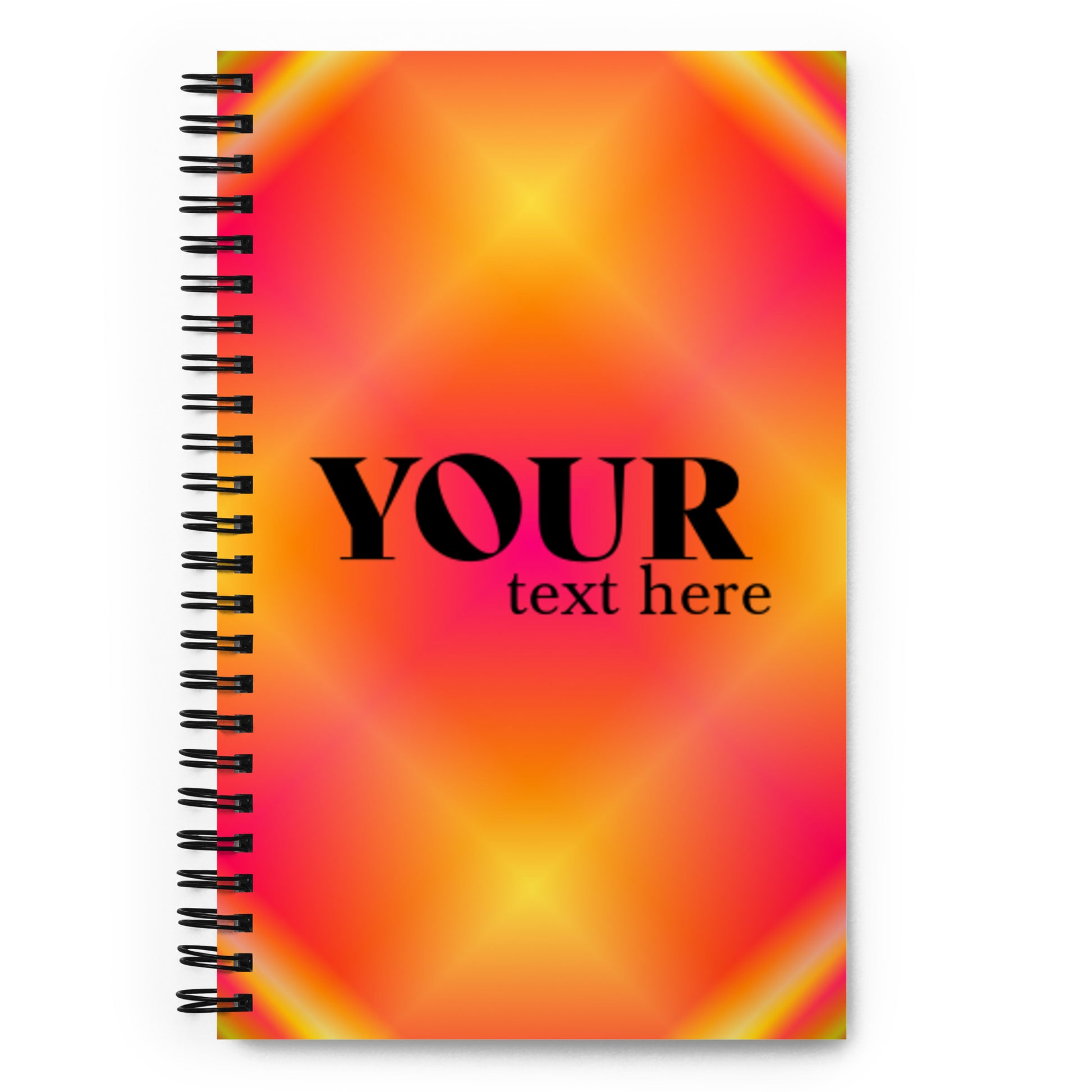 Orange Spiral Dotted Line Notebook