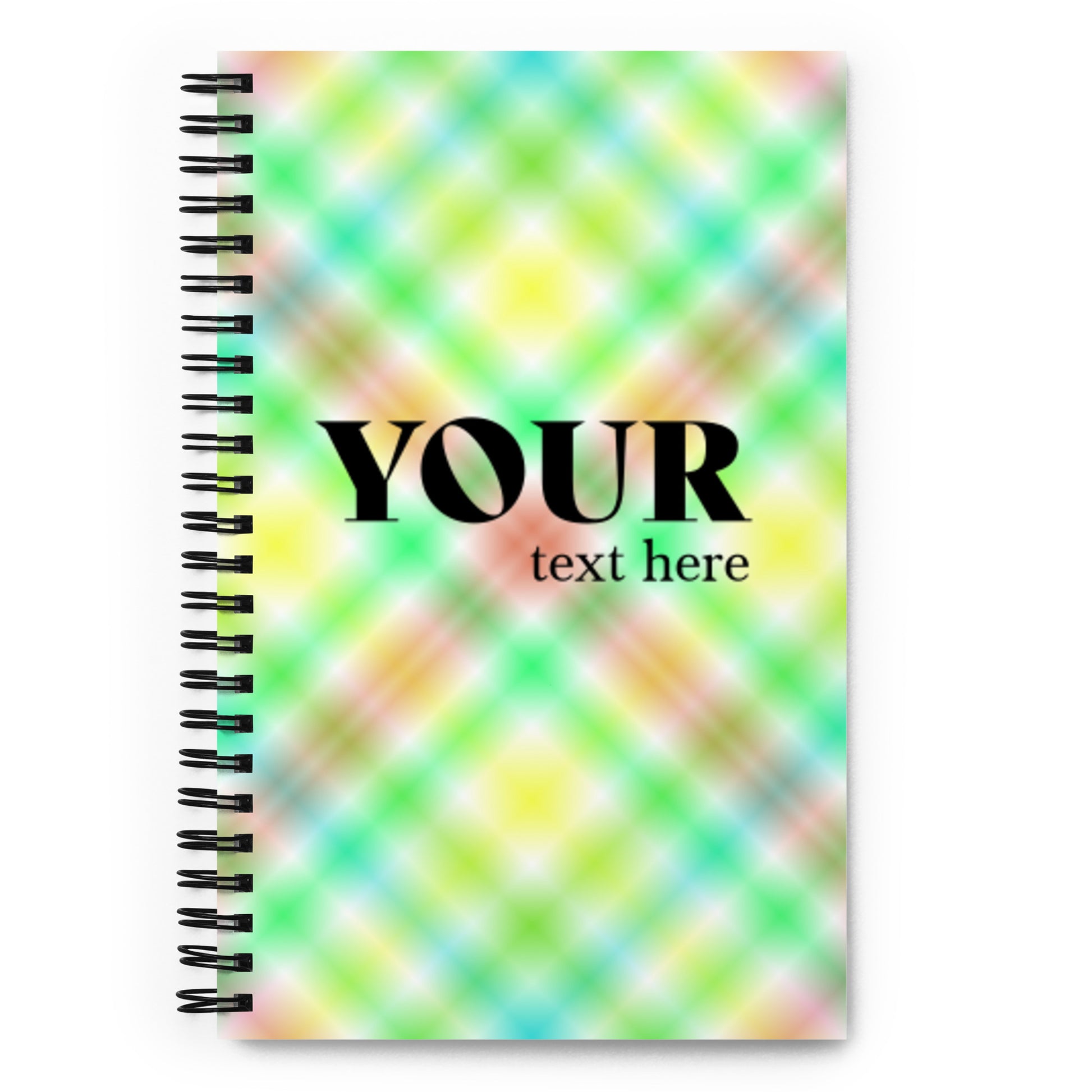 Green Orange Blue Yellow Spiral Dotted Line Notebook