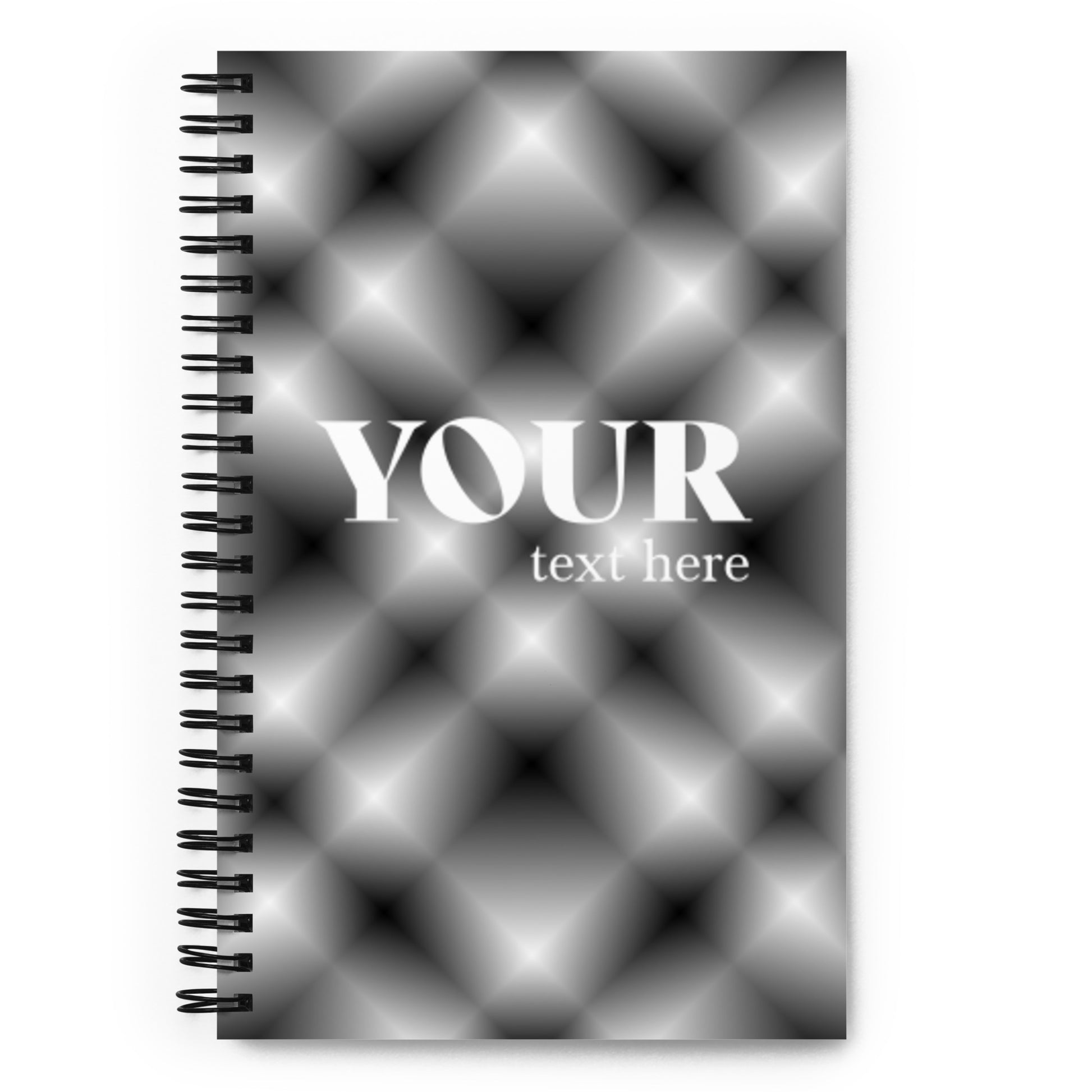 Black Plaid Spiral Dotted Line Notebook