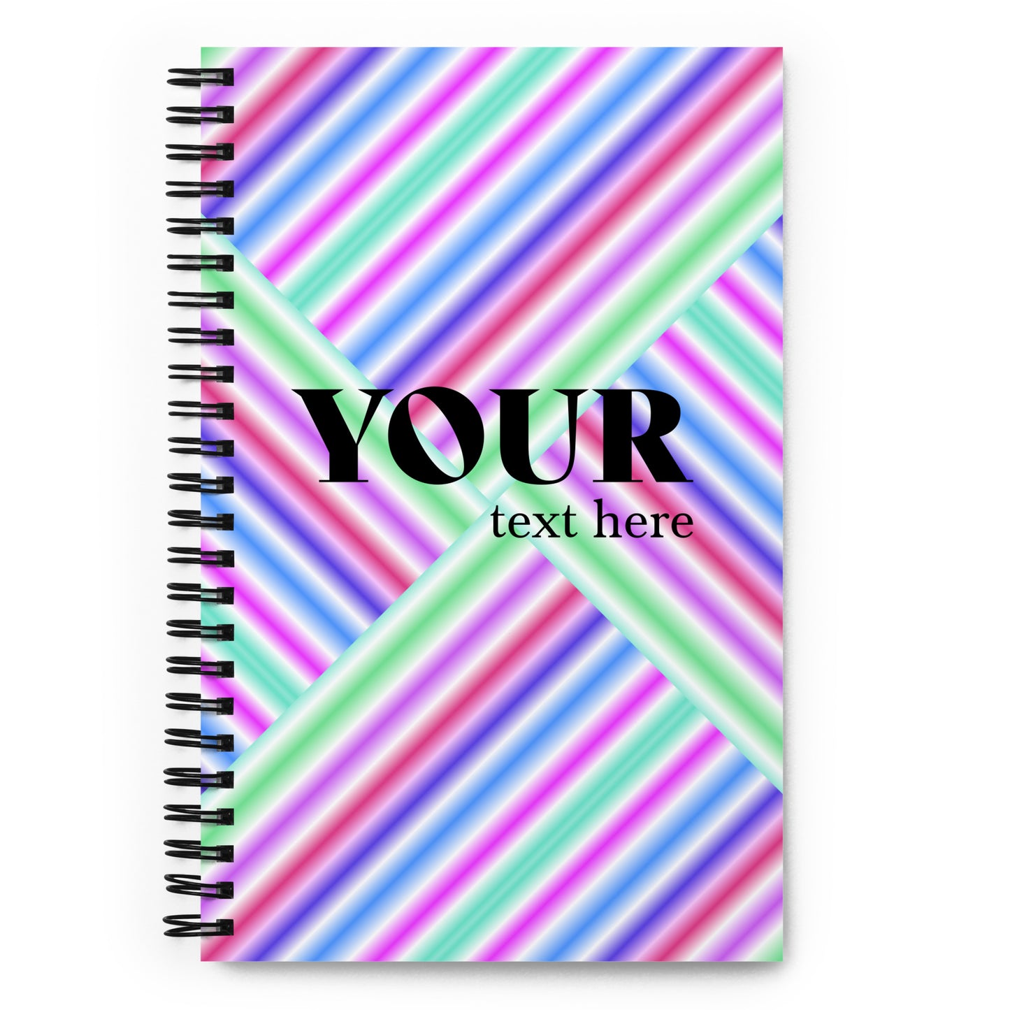 Green Red Blue Purple Striped Spiral Dotted Line Notebook