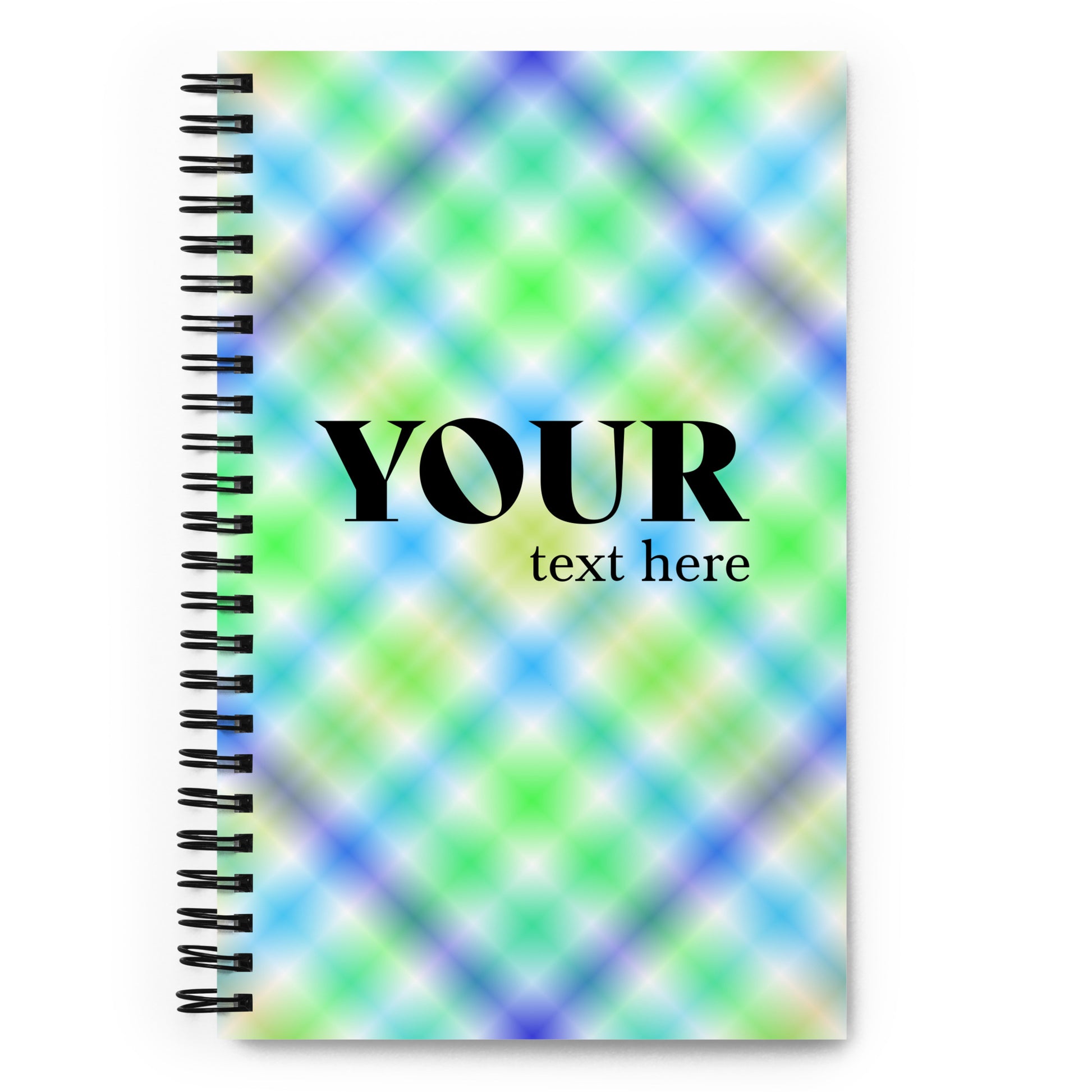 Green Blue Yellow Spiral Dotted Line Notebook