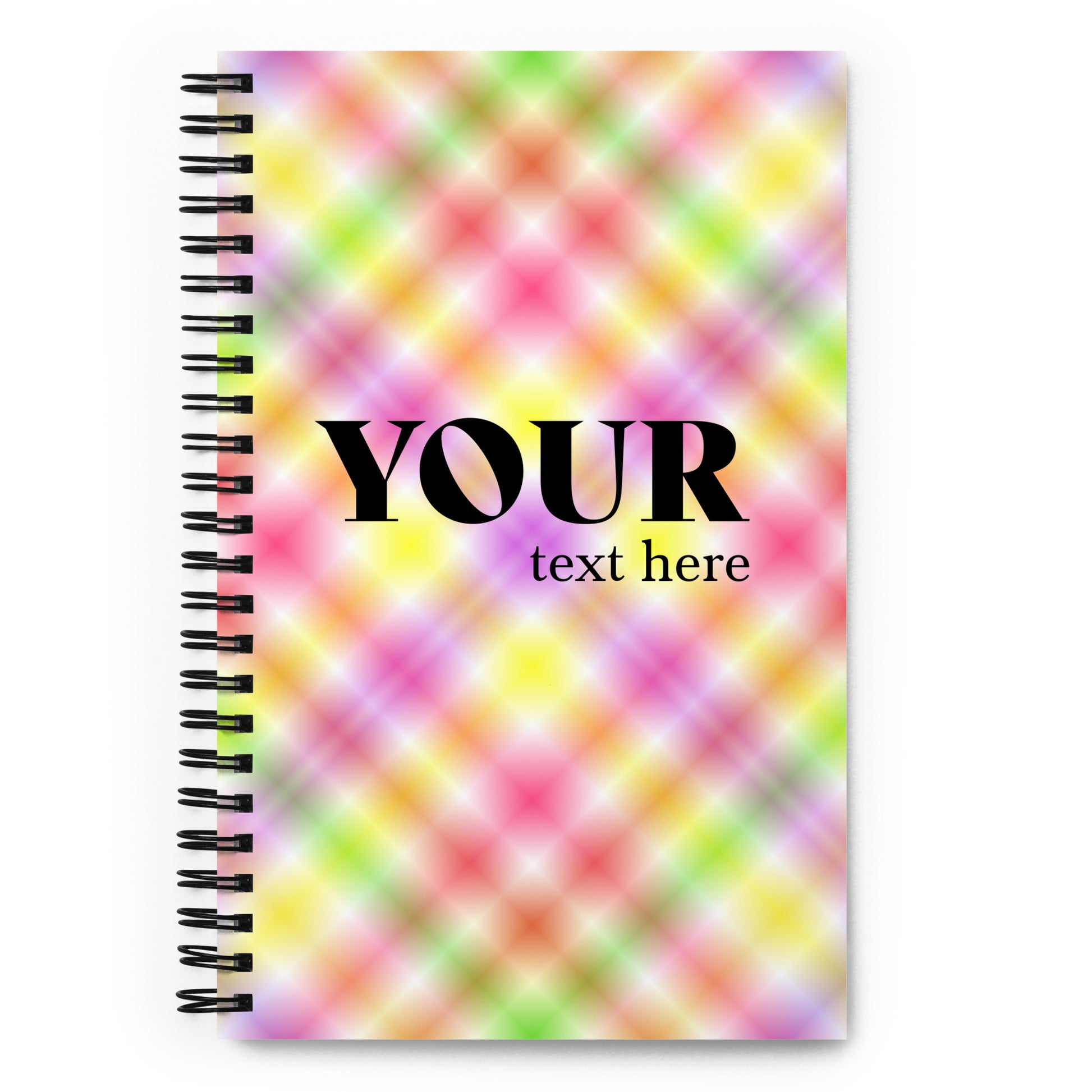 Green Yellow Red Pink Spiral Dotted Line Notebook