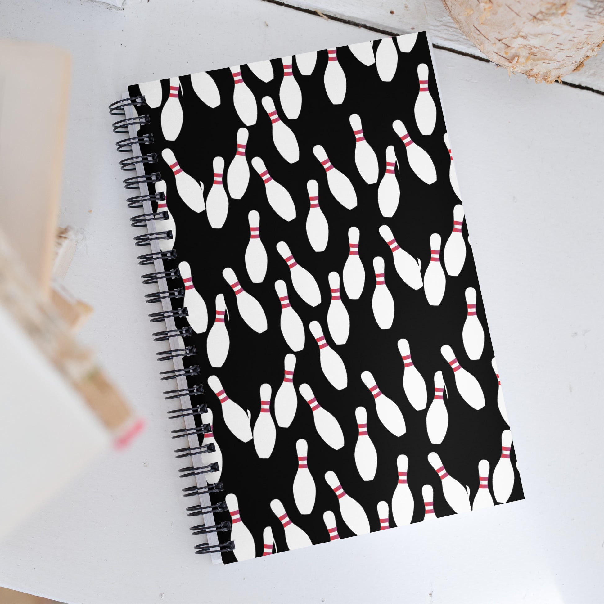 Bowling Pin Spiral Notebook Default Title