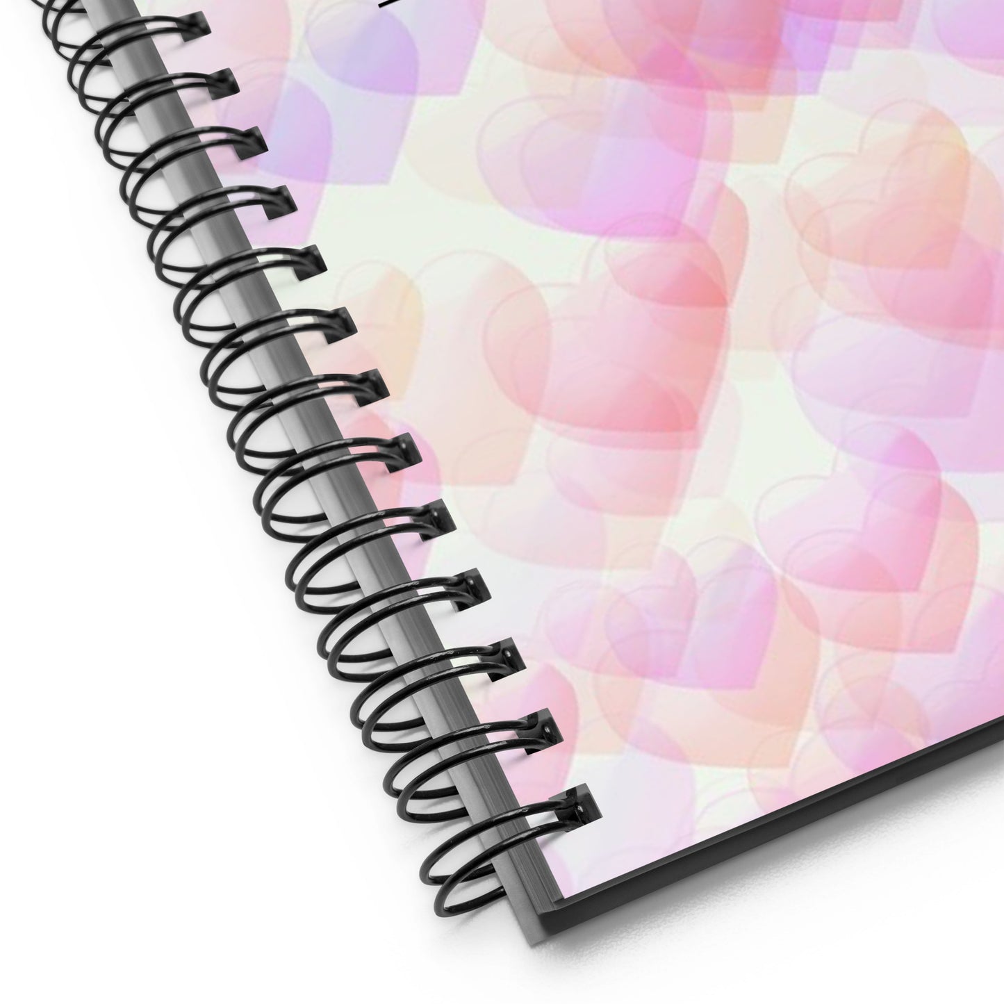 Pink Purple Hearts Spiral Dotted Line Notebook