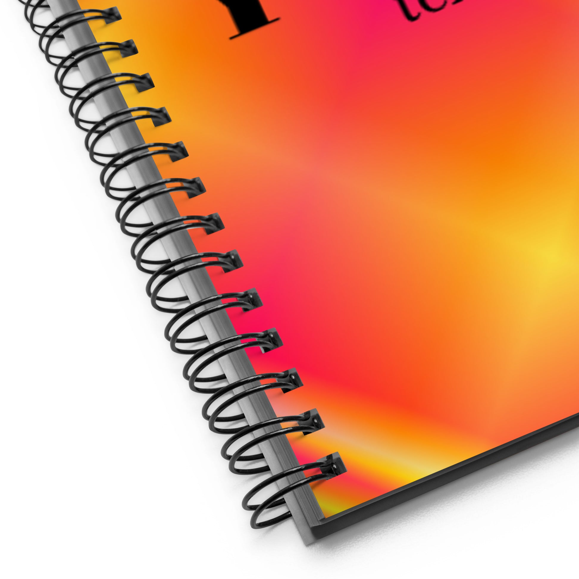 Orange Spiral Dotted Line Notebook