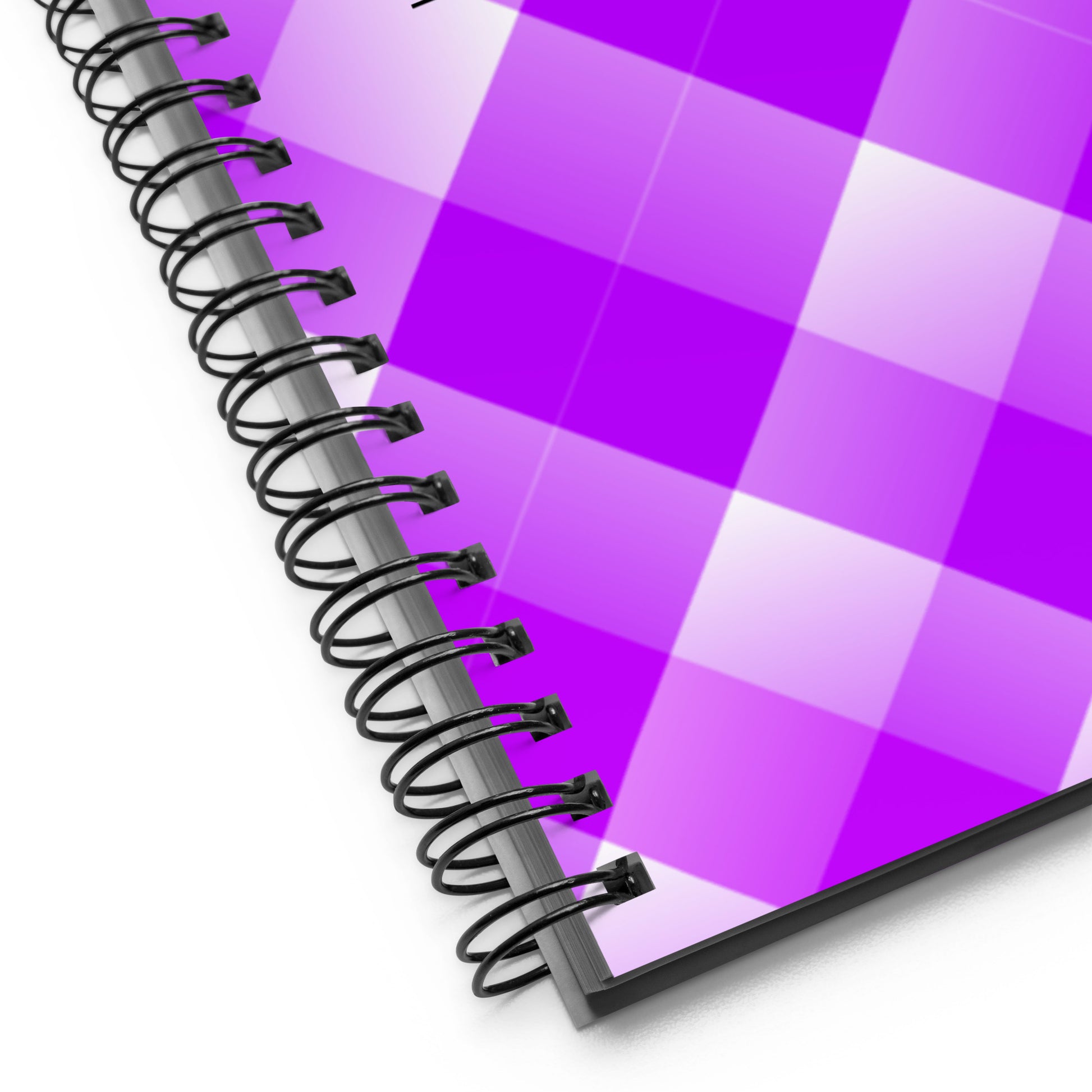 Purple Plaid Spiral Dotted Line Notebook