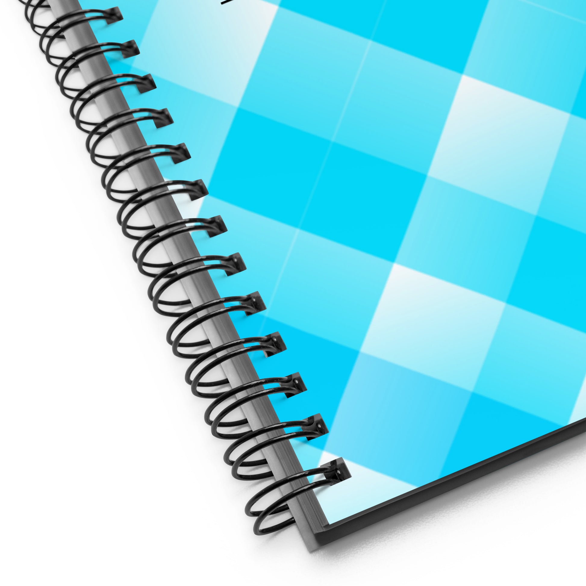 Blue Plaid Spiral Dotted Line Notebook