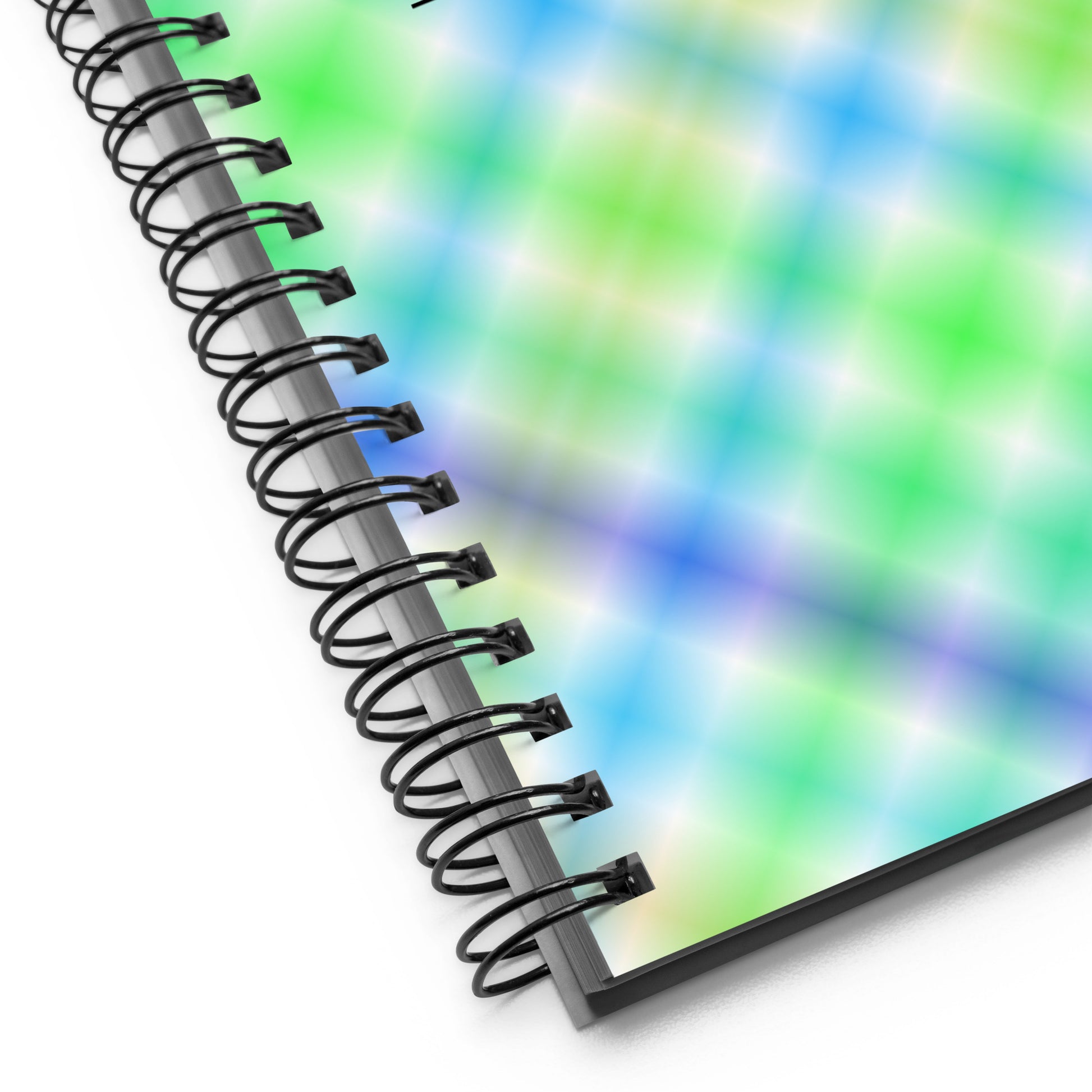 Green Blue Yellow Spiral Dotted Line Notebook